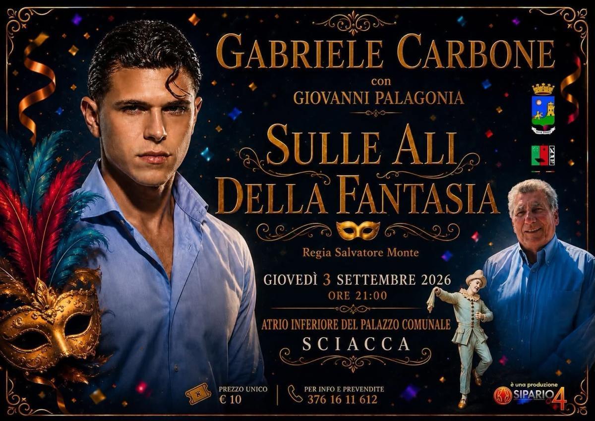 "Sulle ali della fantasia" con Gabriele Carbone (inizio ore 21.00)