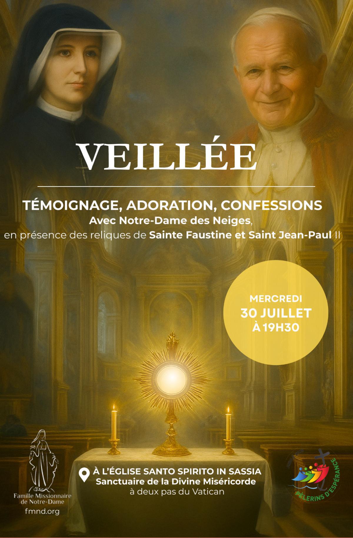 Veillée de prière autour de Notre-Dame des Neiges