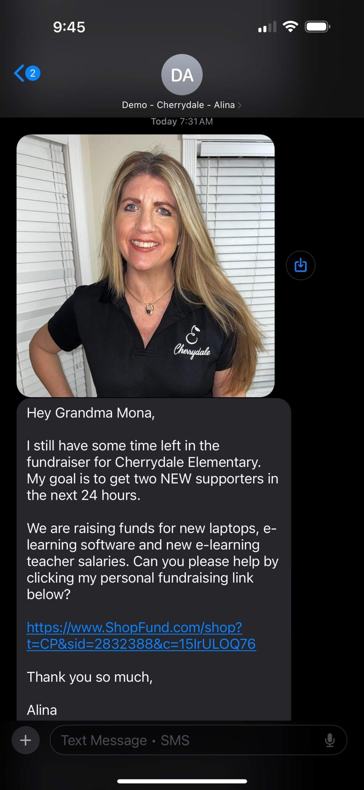 Alina Fundraising (ShopFund Demo) Alina Fundraising (ShopFund Demo)