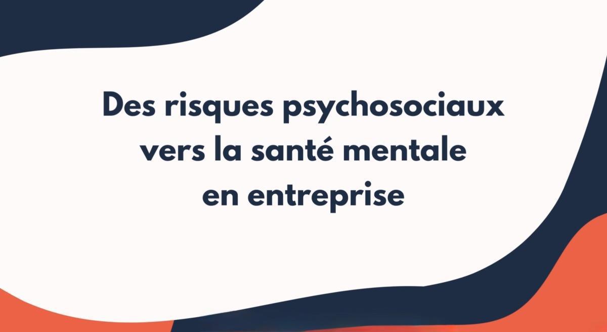 Mooc. Santé mentale en entreprise