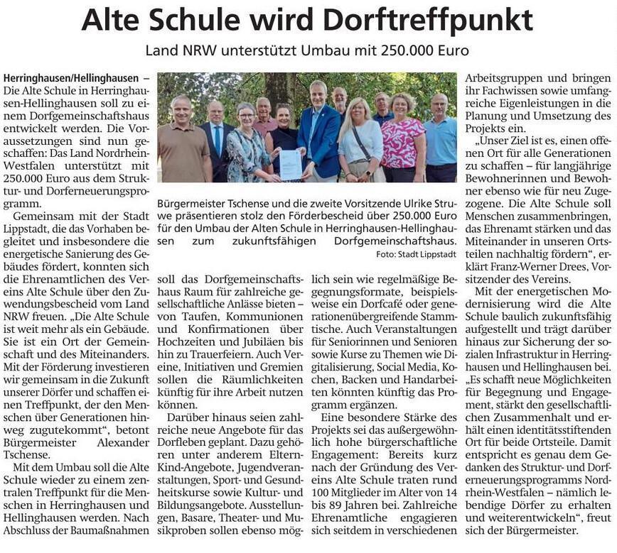 Der Patriot: Alte Schule wird Dorftreffpunkt