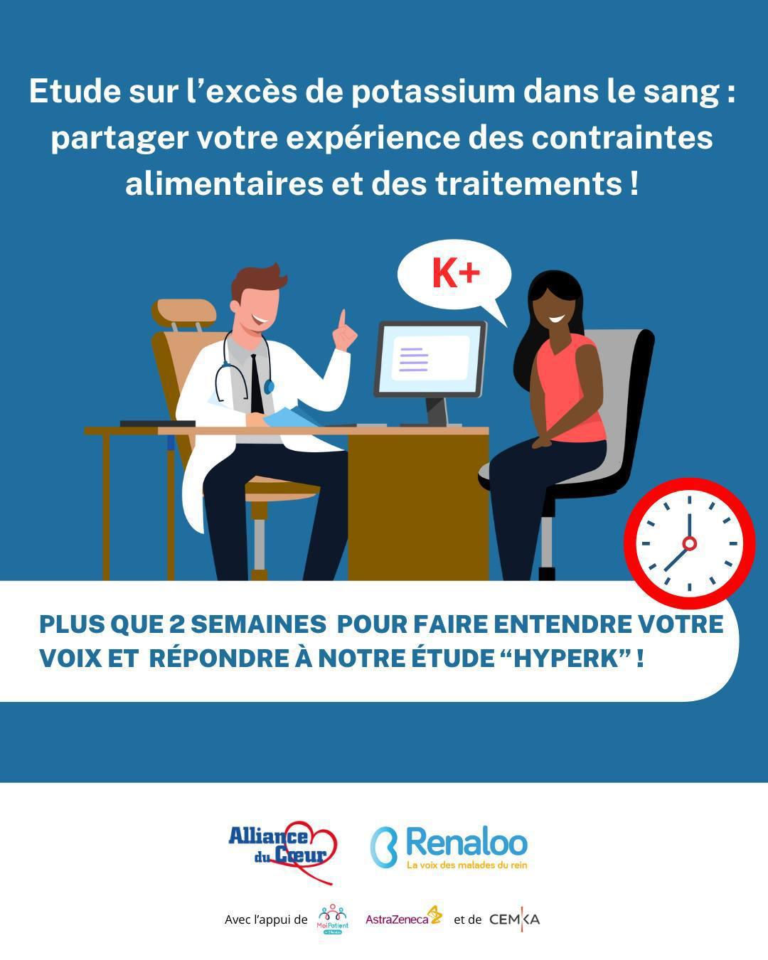Etude sur l'excès de potassium dans le sang