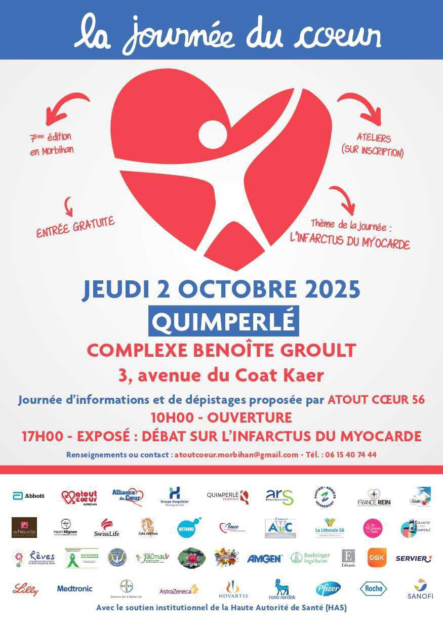 La journée du coeur arrive dans le Finistère La journée du coeur arrive dans le Finistère