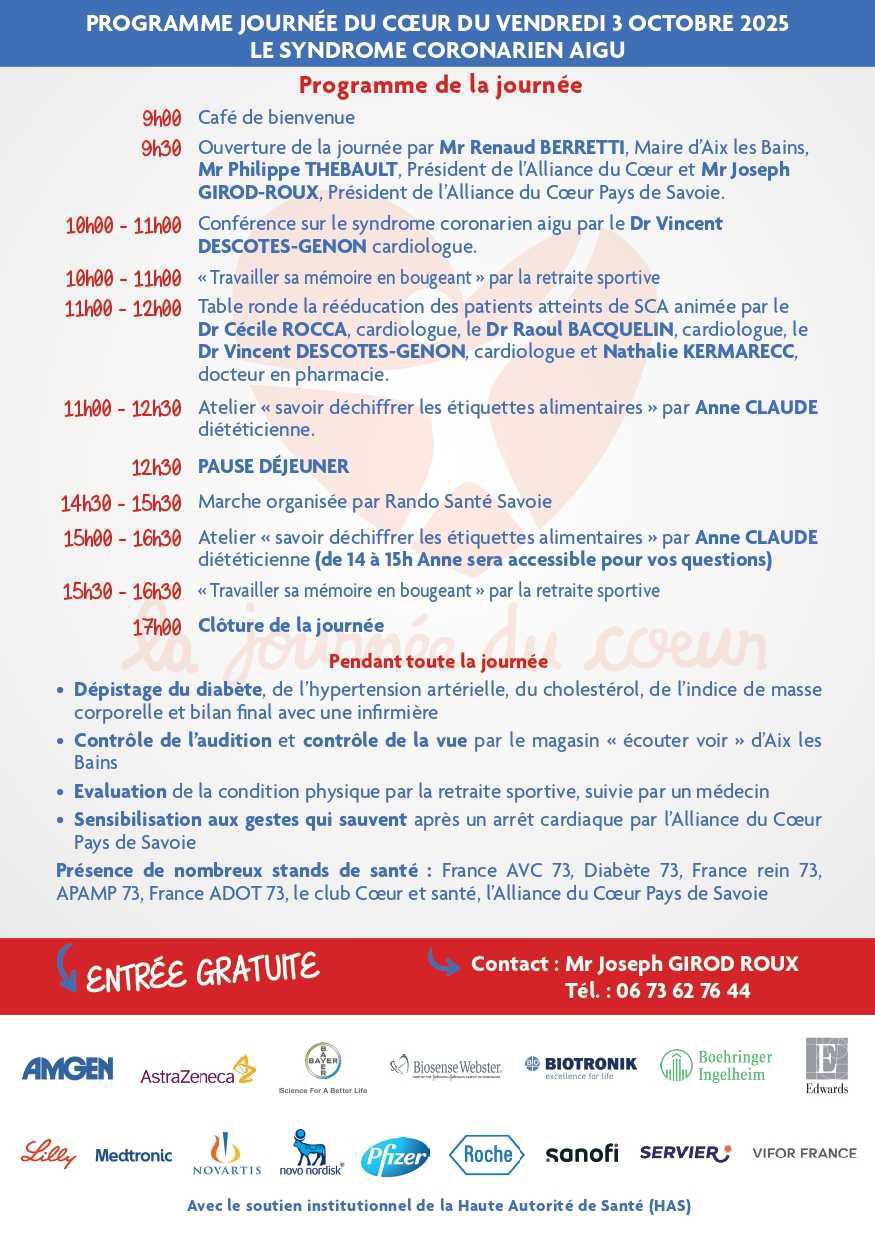 Aix-Les-Bains accueille la Journée du coeur Aix-Les-Bains accueille la Journée du coeur