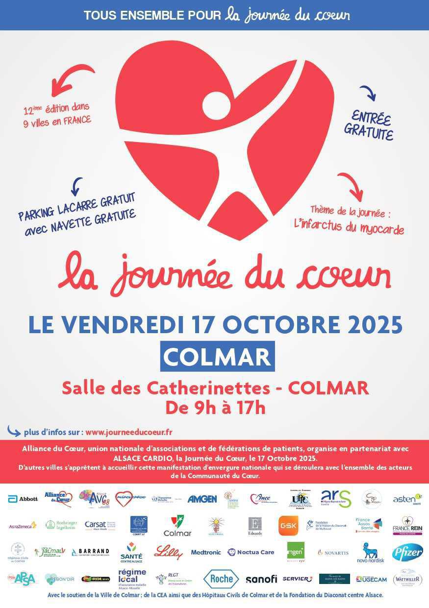 La Journée du Cœur sera à Colmar le 17 octobre 2025 ! La Journée du Cœur sera à Colmar le 17 octobre 2025 !