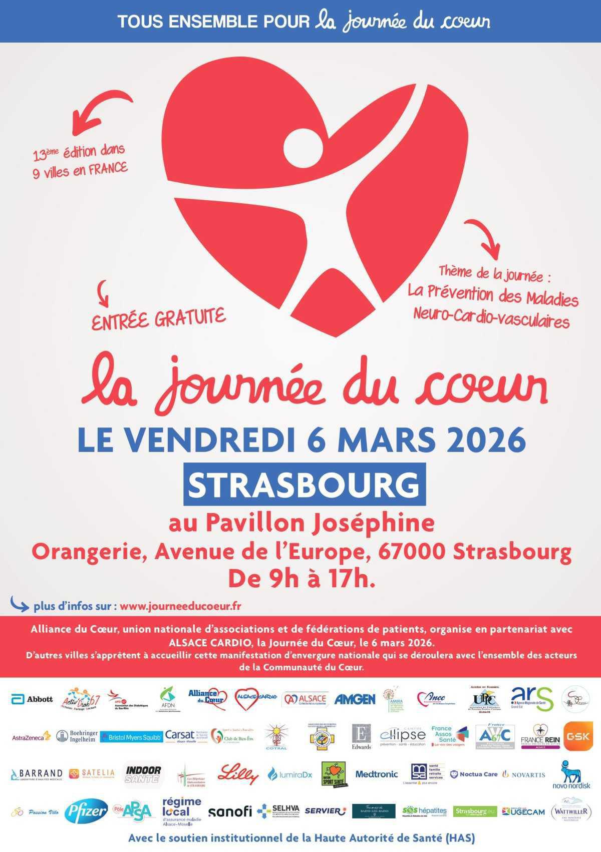 💙 Coup d’envoi des Journées du Cœur 2026 à Strasbourg ! 💙 Coup d’envoi des Journées du Cœur 2026 à Strasbourg !