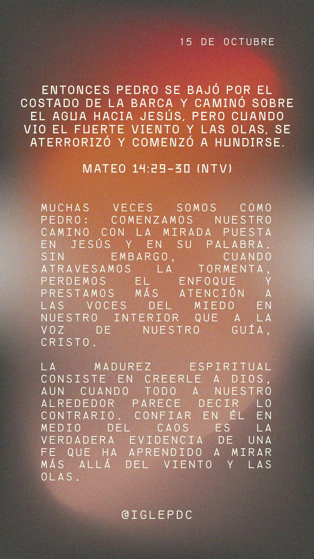 Devocional - 15 de Octubre