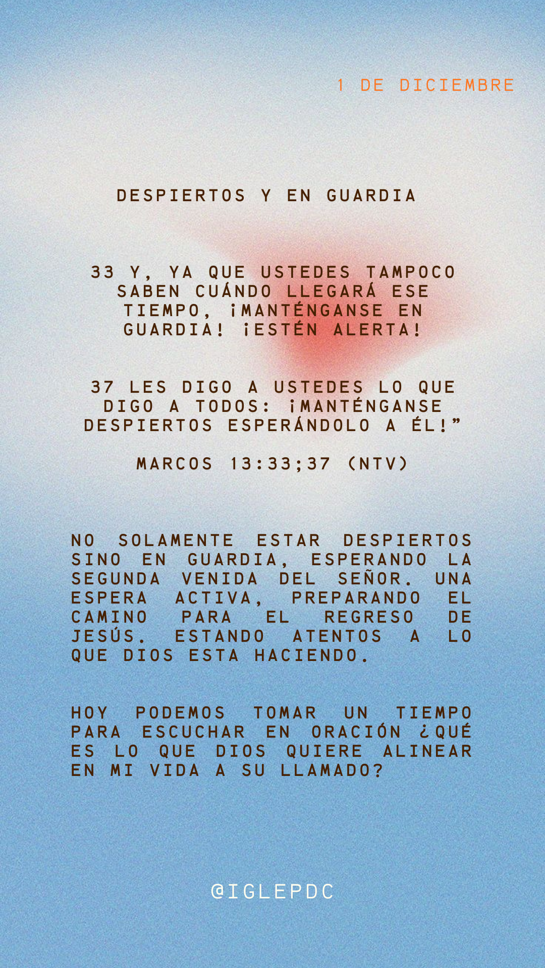 Devocional - 1 de Diciembre