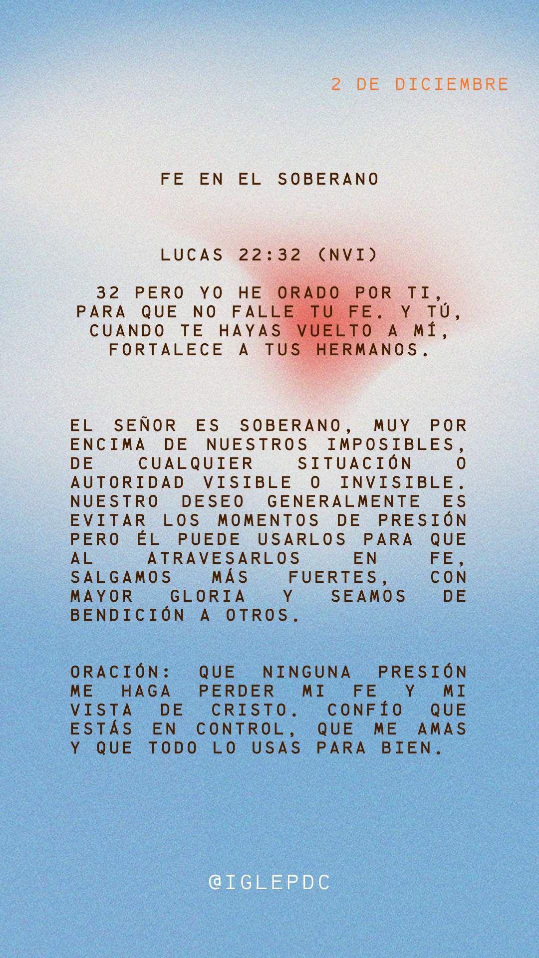 Devocional - 2 de Diciembre