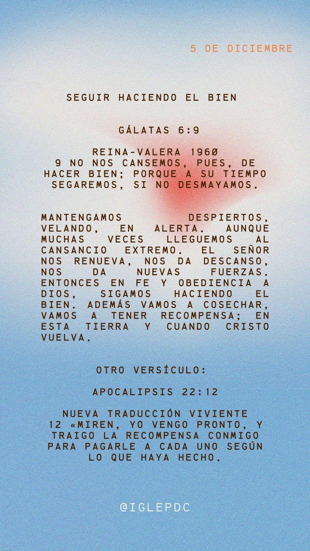 Devocional - 5 de Diciembre