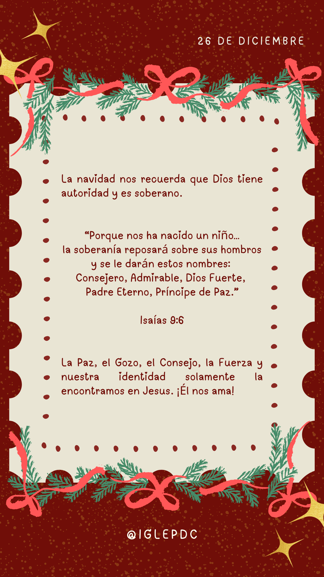 Devocional - 26 de Diciembre