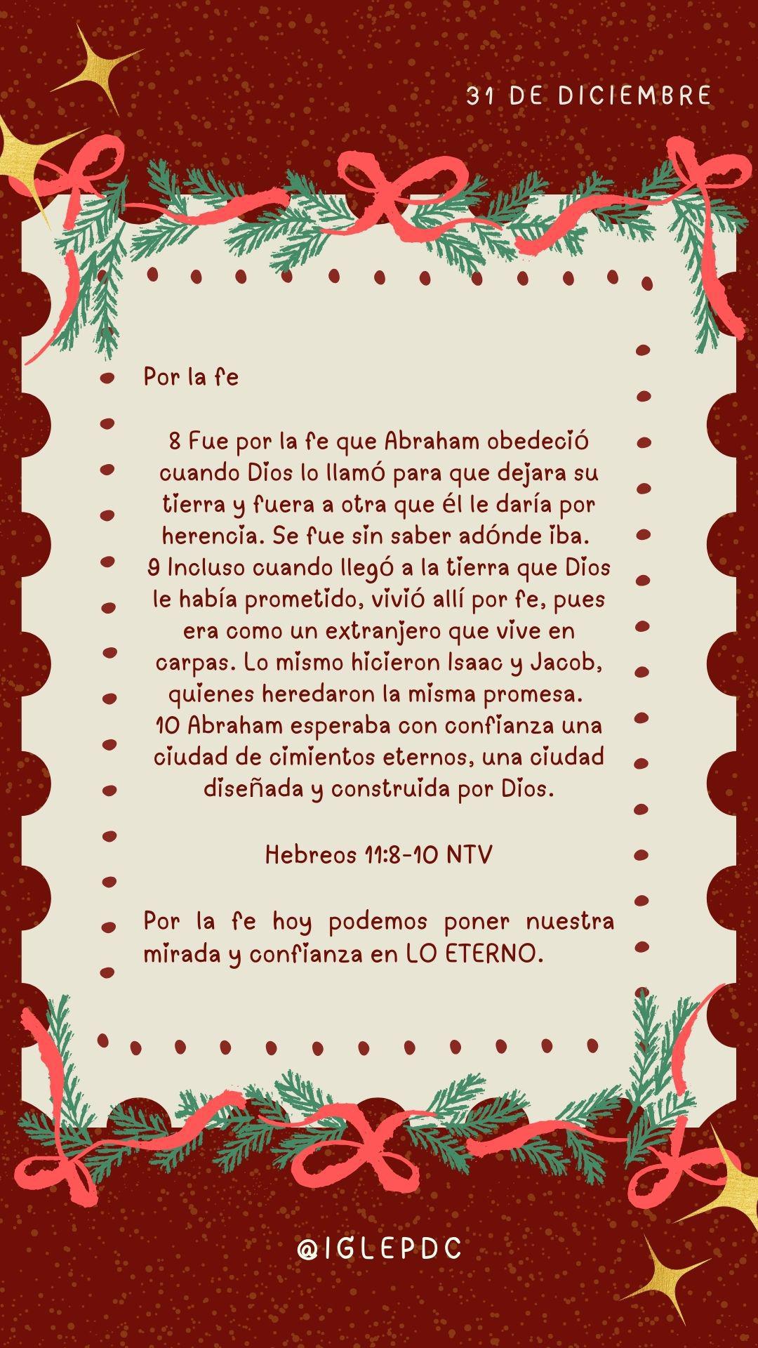Devocional - 31 de Diciembre