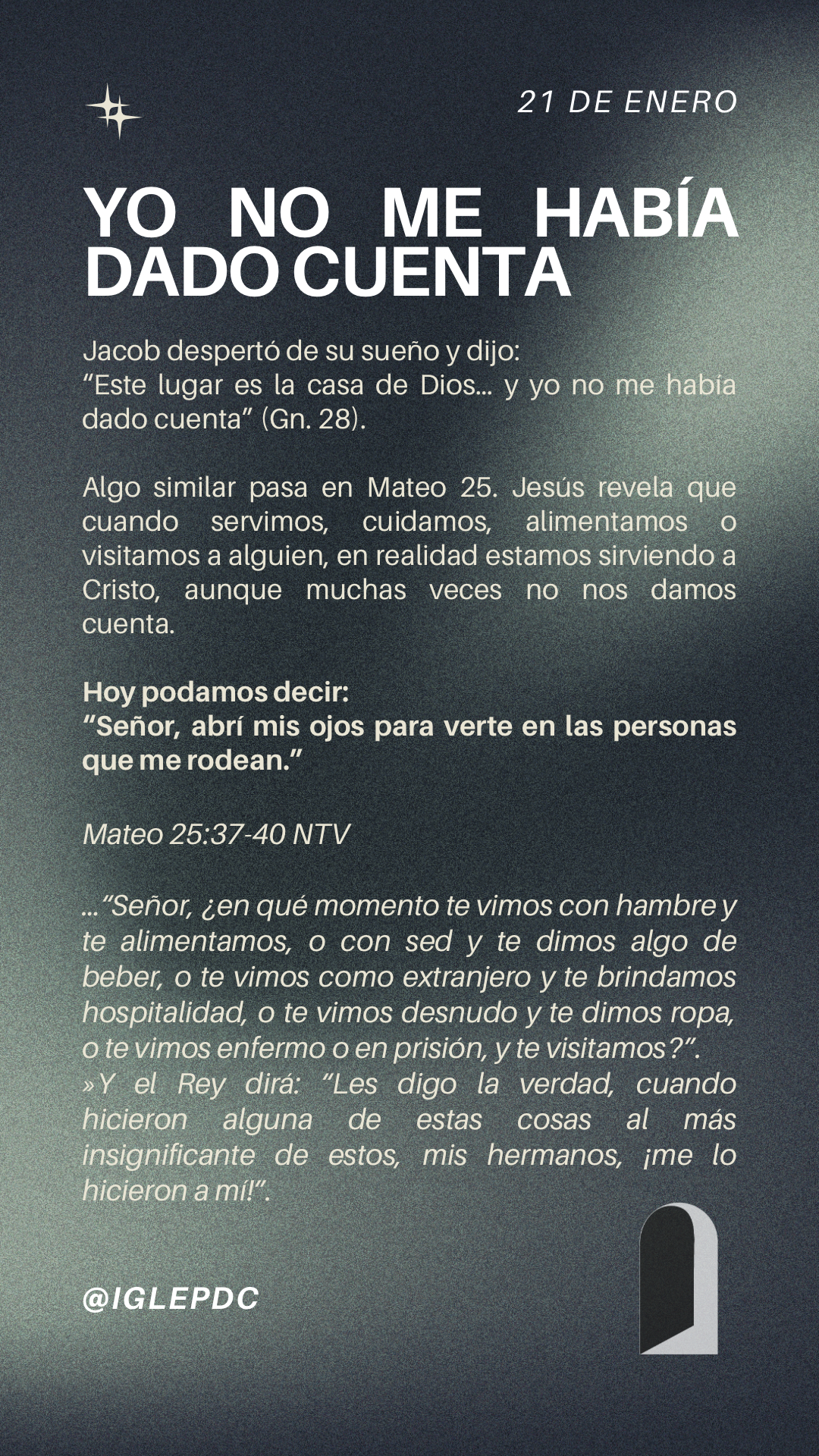 Devocional - 21 de Enero