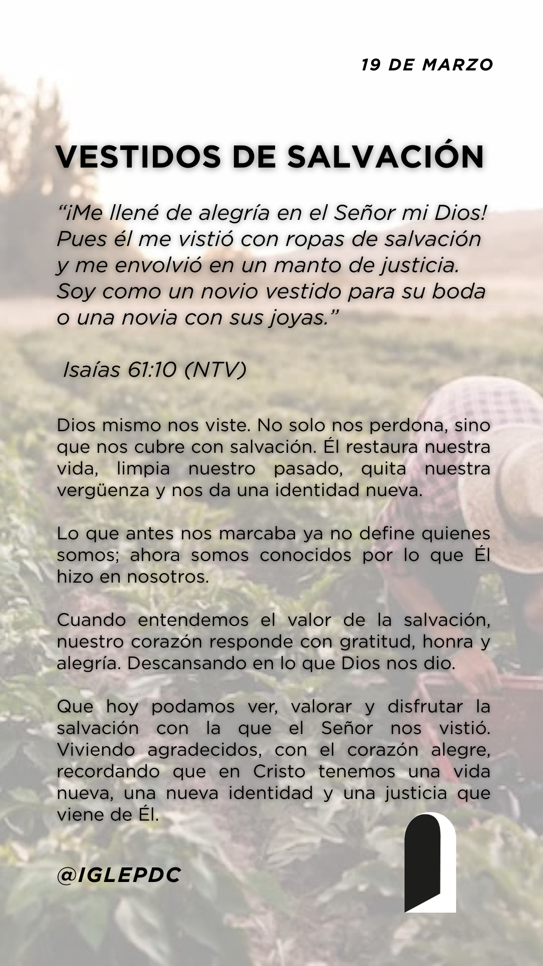 Devocional - 19 de Marzo