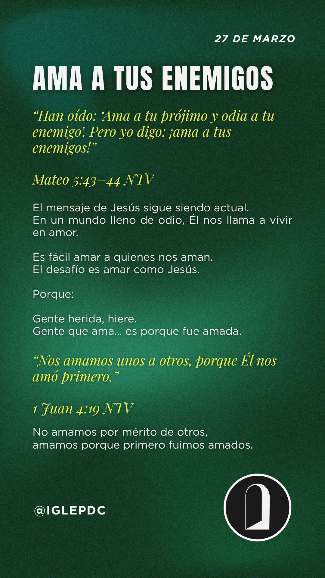 Devocional - 27 de Marzo