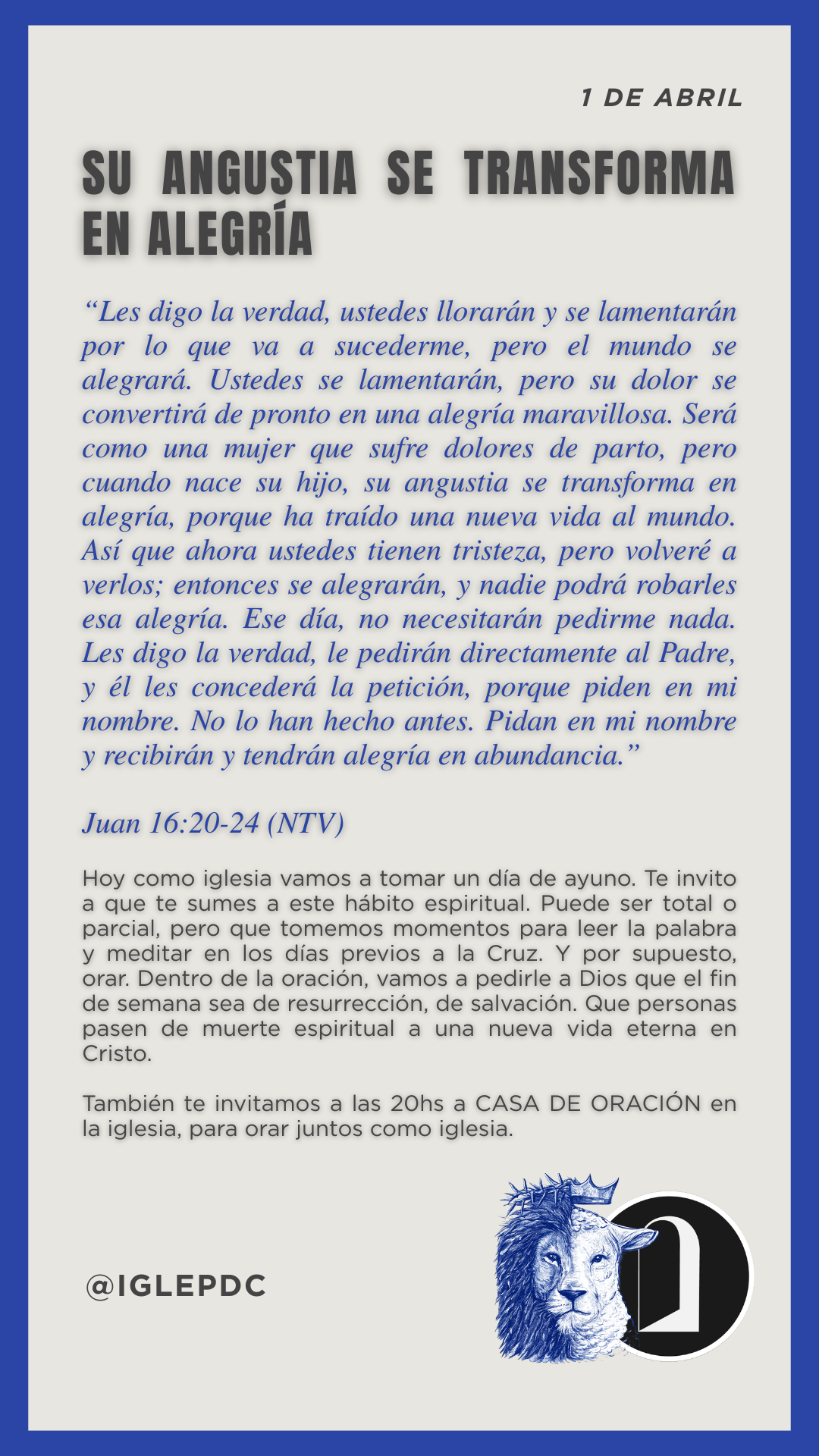 Devocional - 1 de Abril