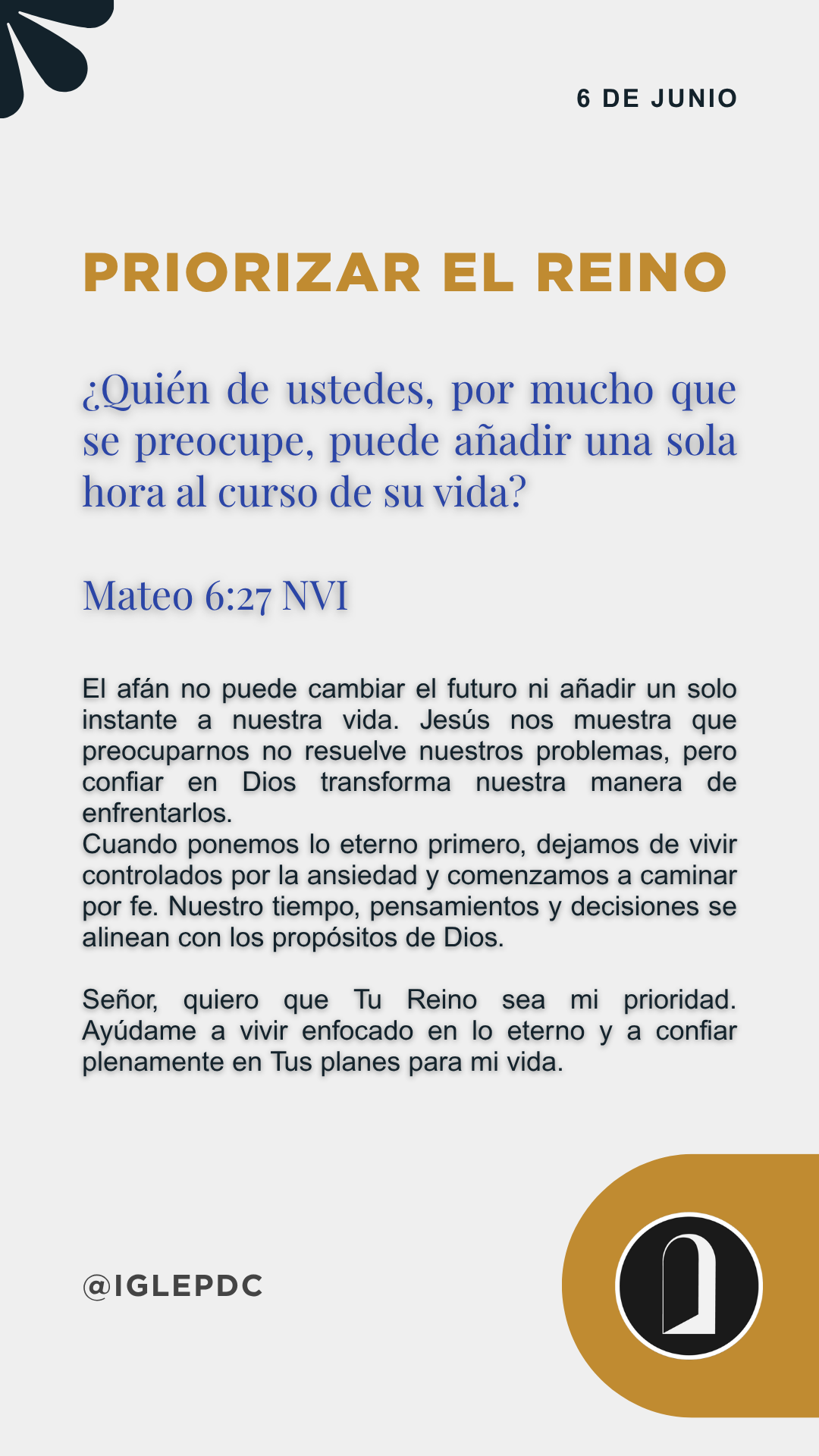 Devocional - 6 de Junio