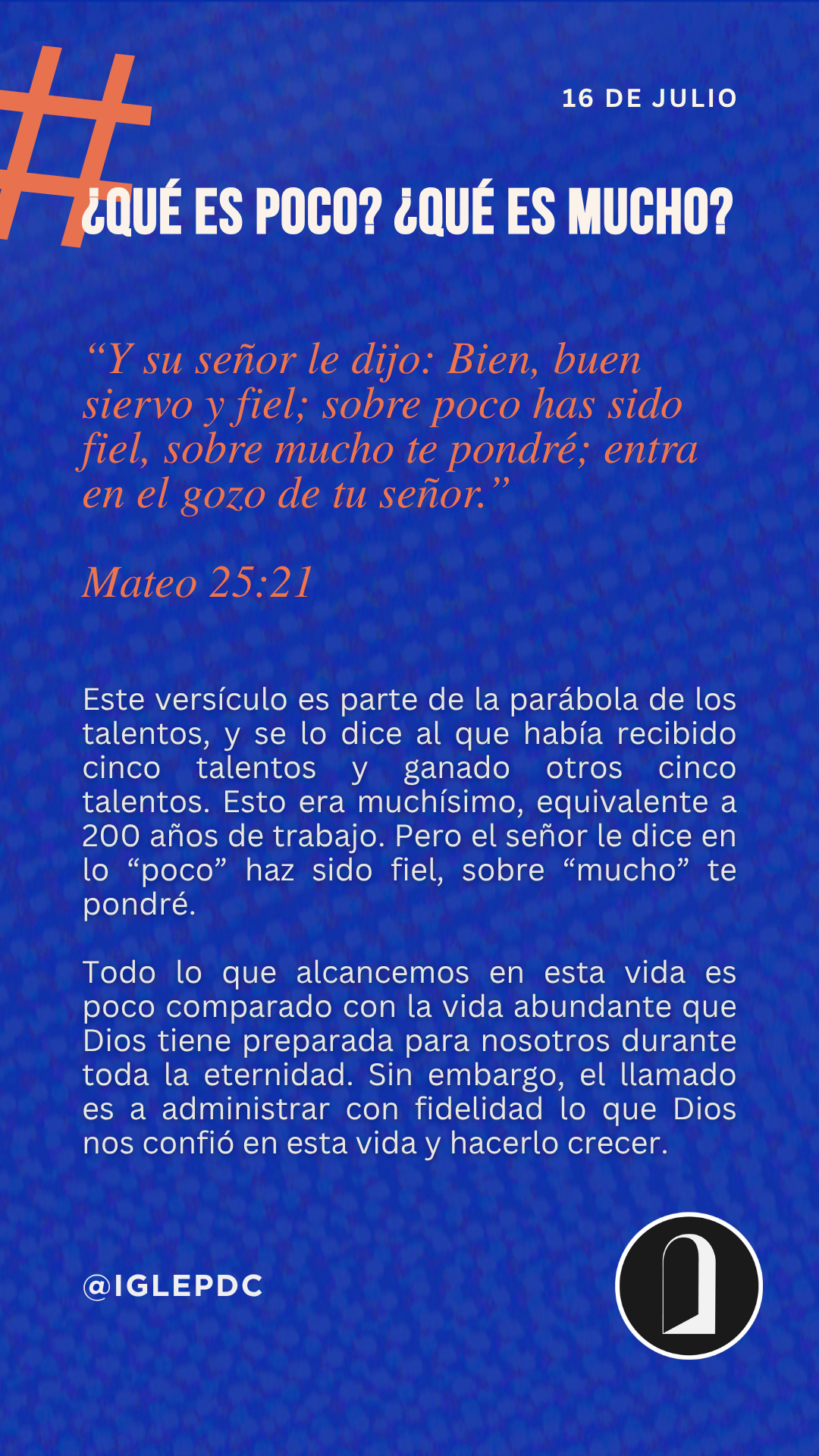 Devocional - 16 de Julio