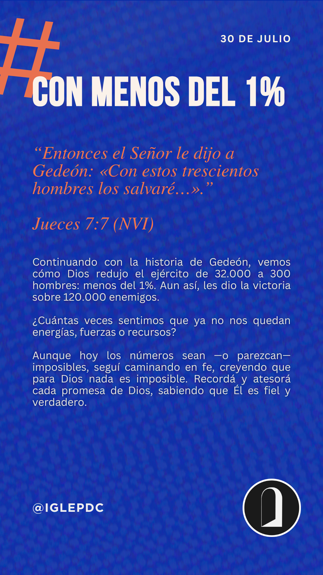 Devocional - 30 de Julio
