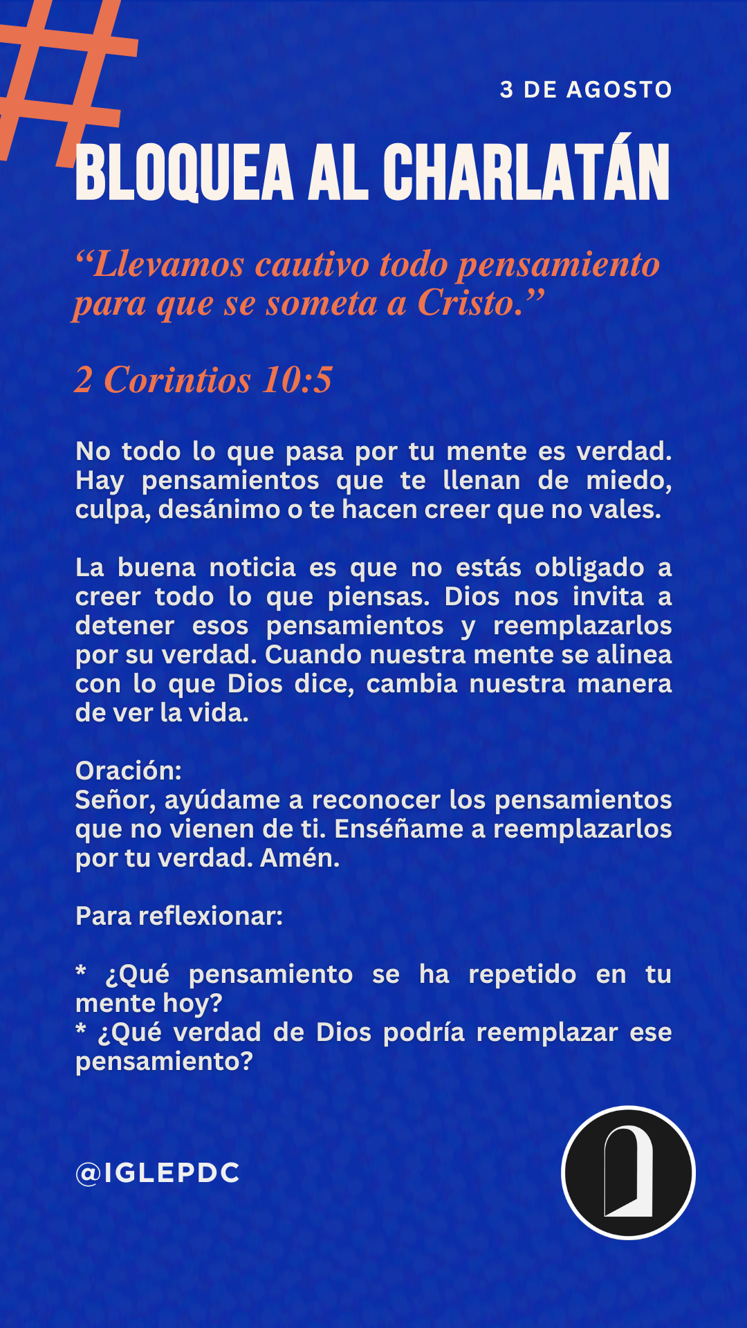 Devocional - 3 de Agosto