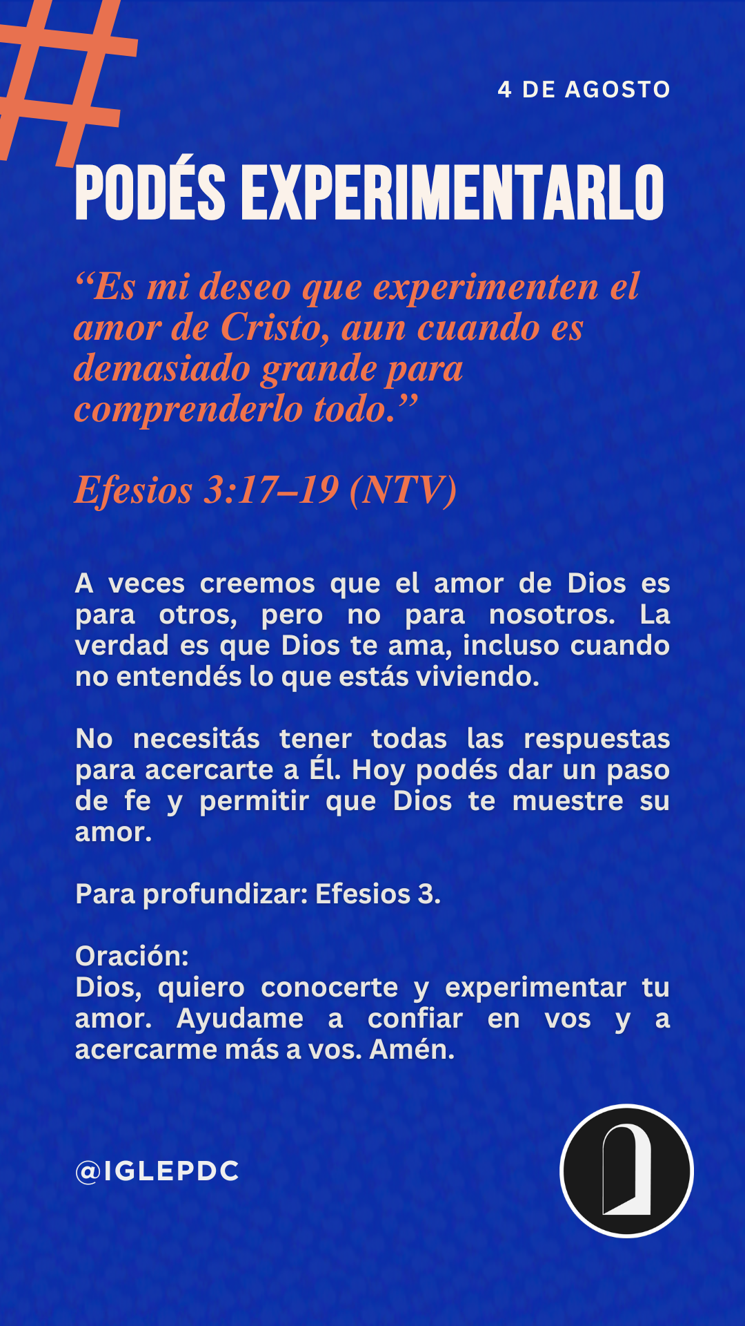 Devocional - 4 de Agosto