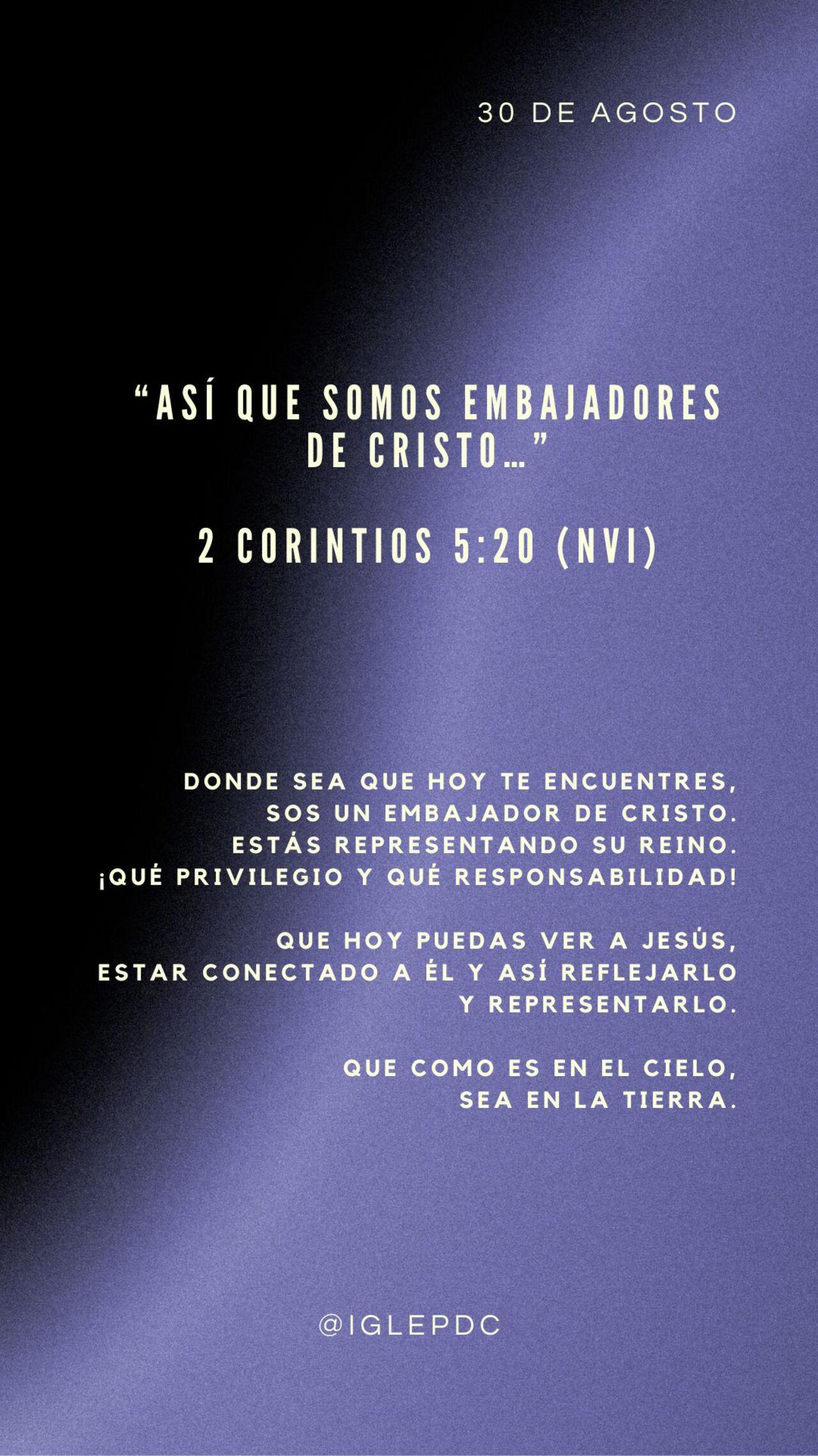 Devocional Día 30 - Agosto
