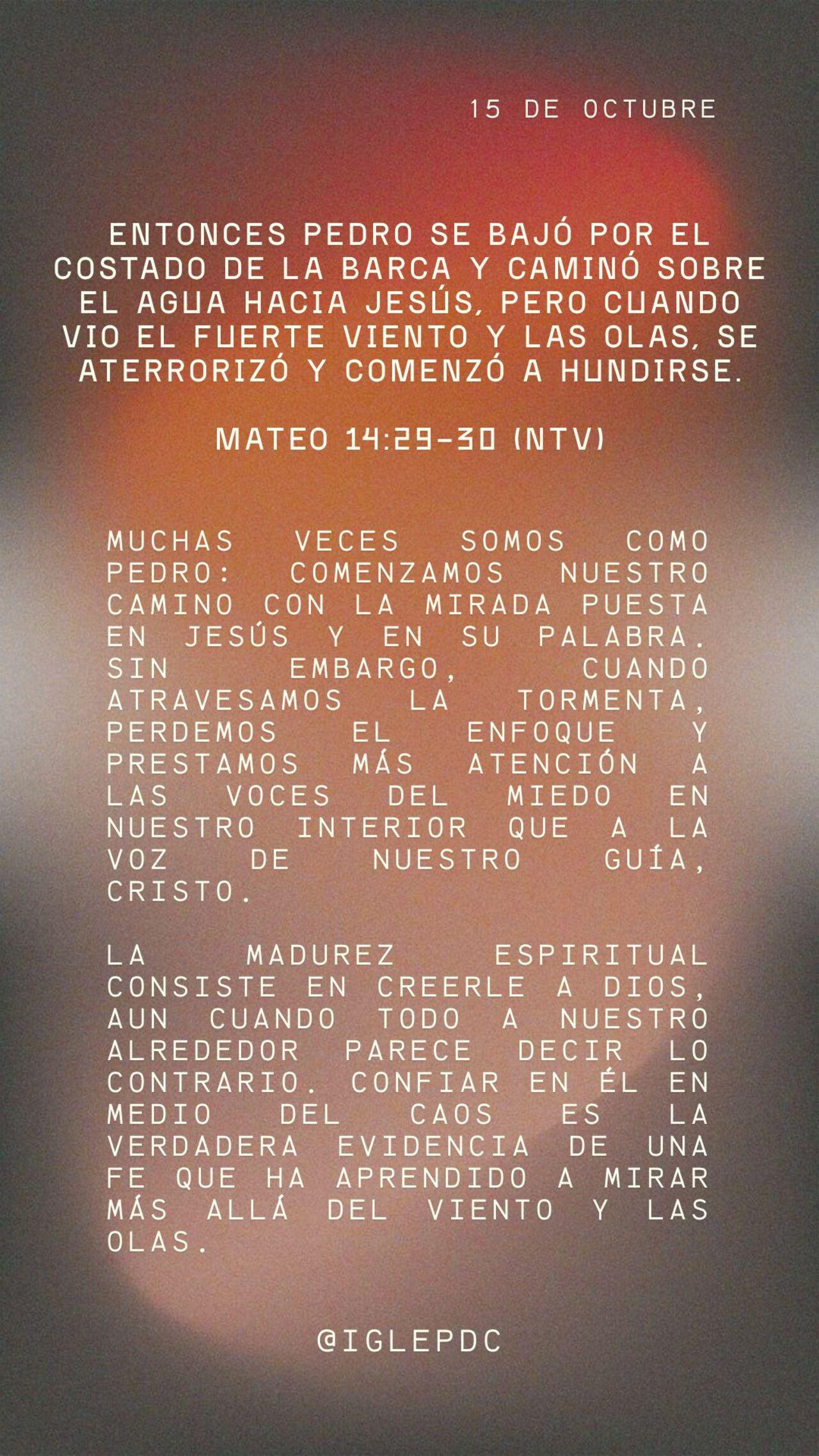 Devocional - 15 de Octubre