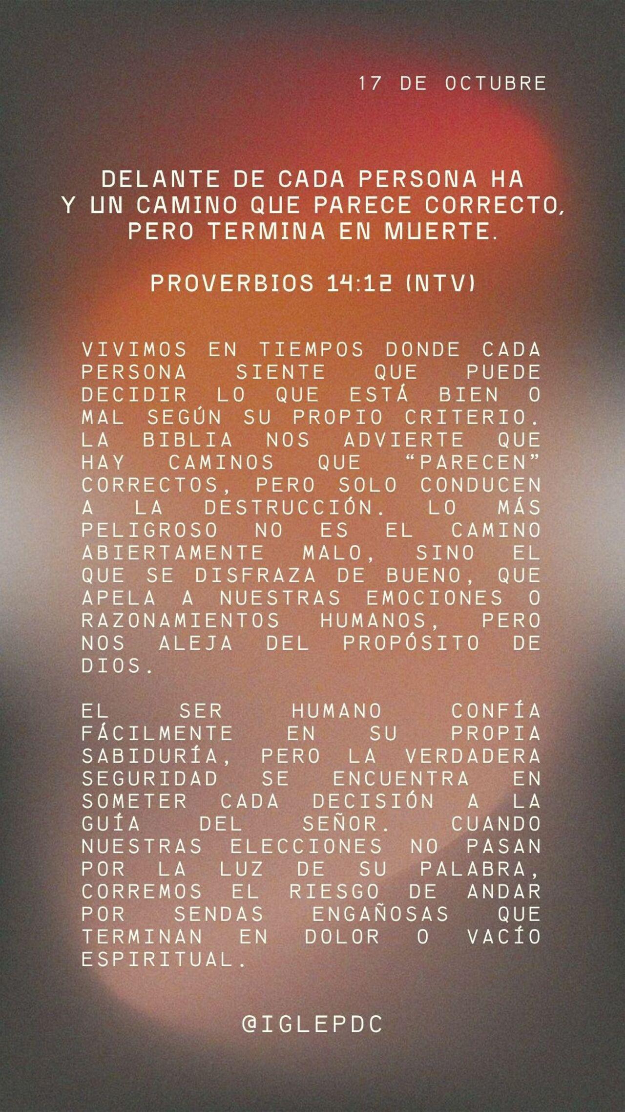 Devocional - 17 de Octubre