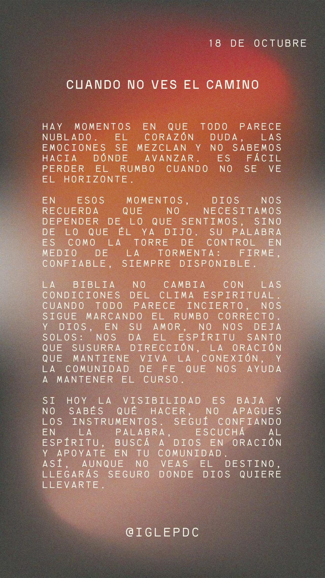Devocional - 18 de Octubre