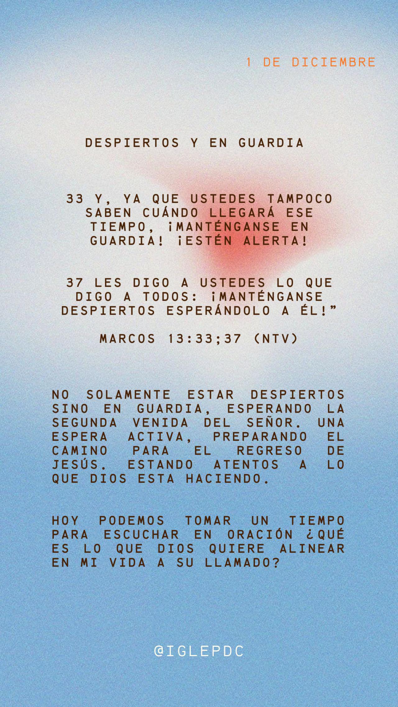 Devocional - 1 de Diciembre