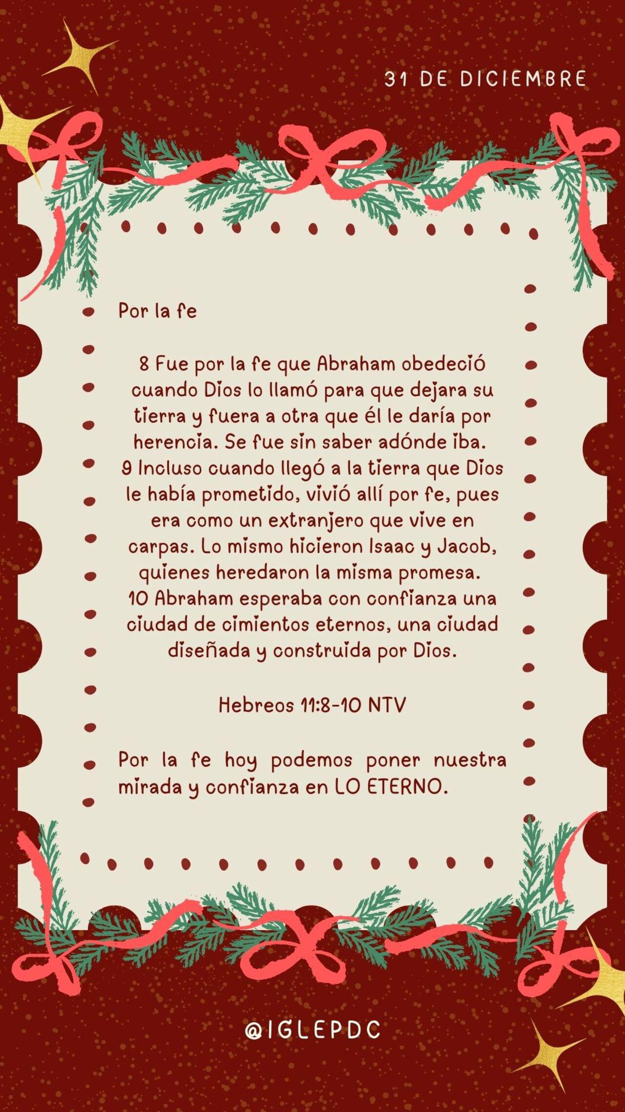 Devocional - 31 de Diciembre