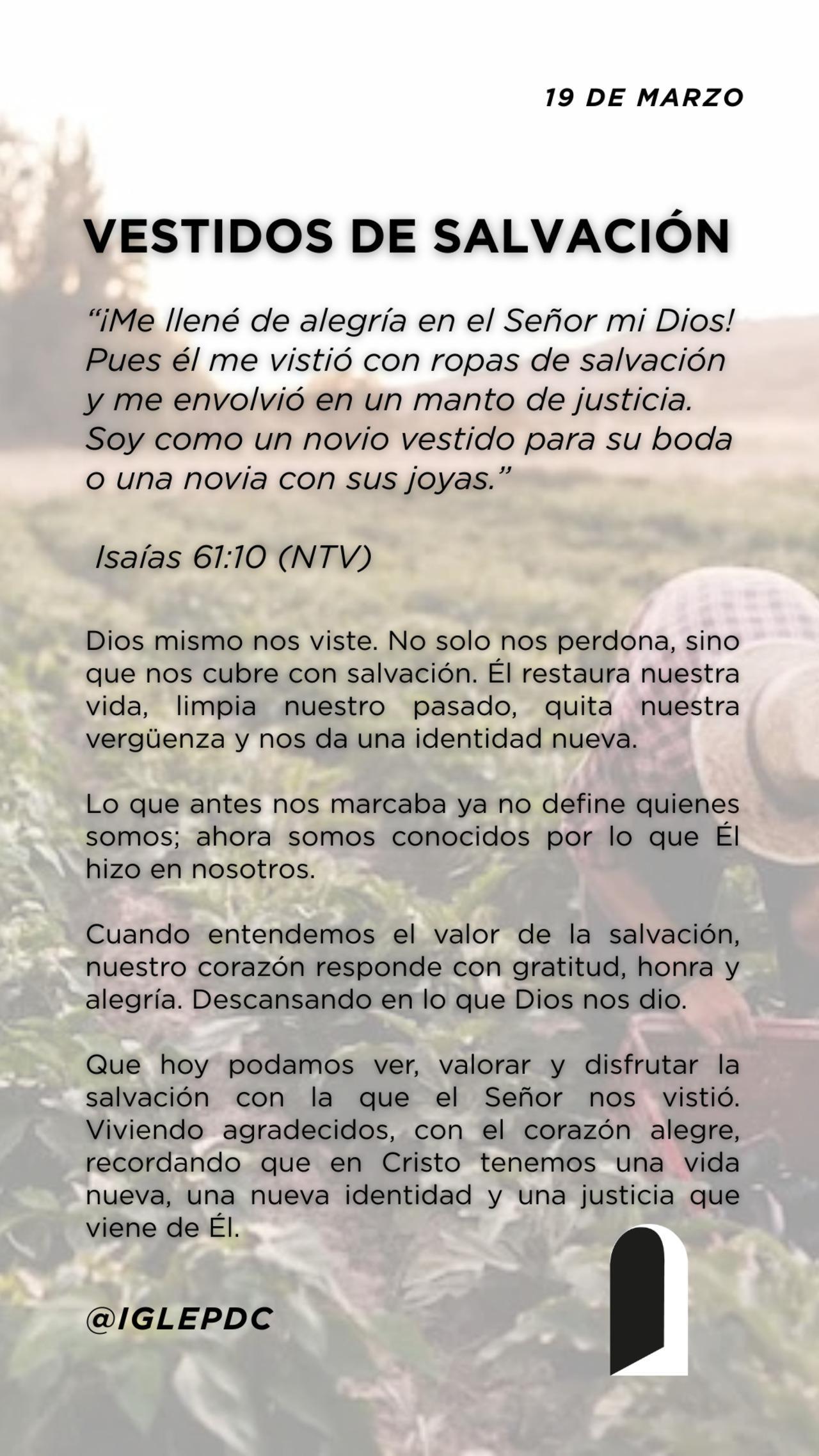 Devocional - 19 de Marzo