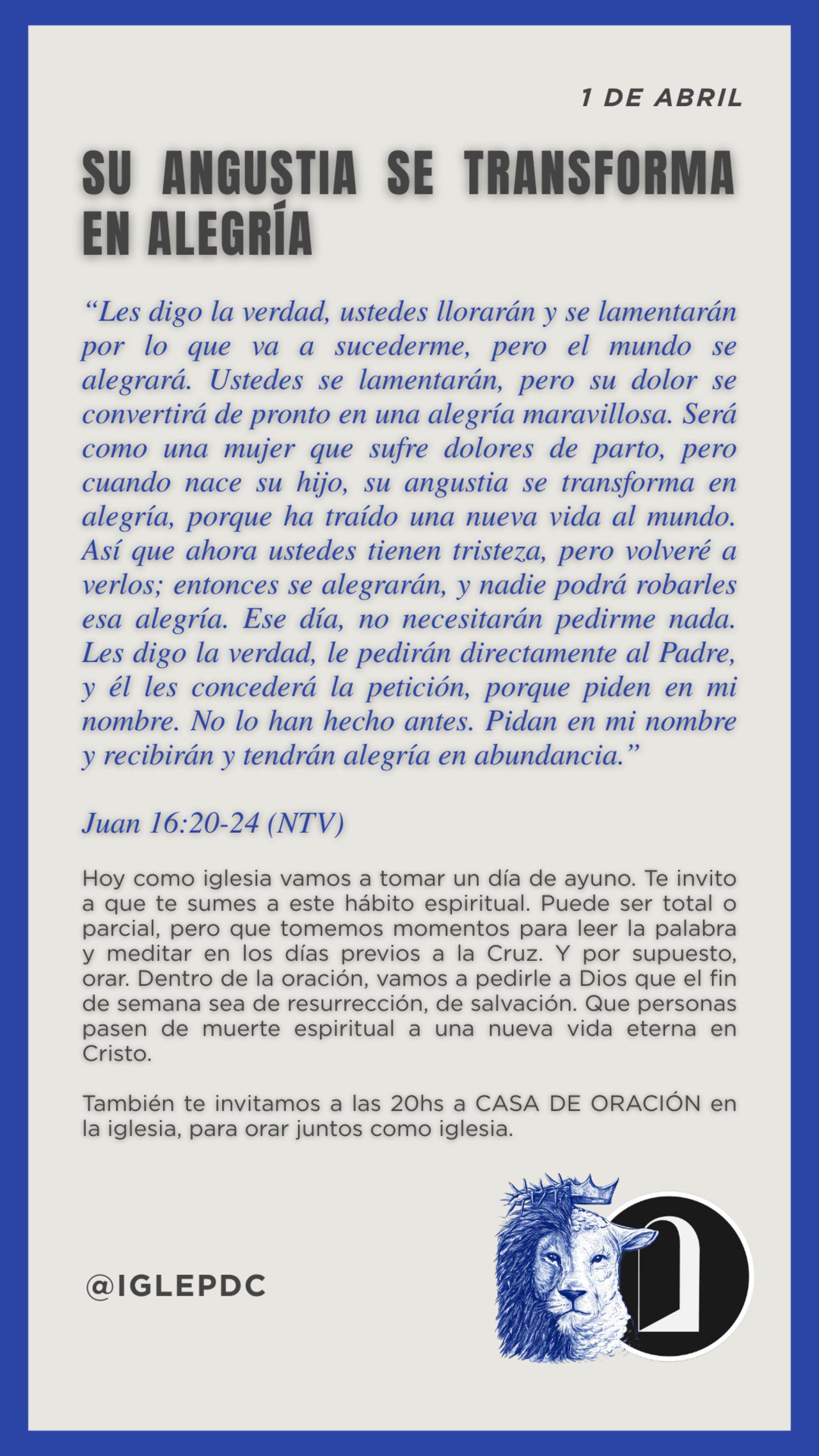 Devocional - 1 de Abril