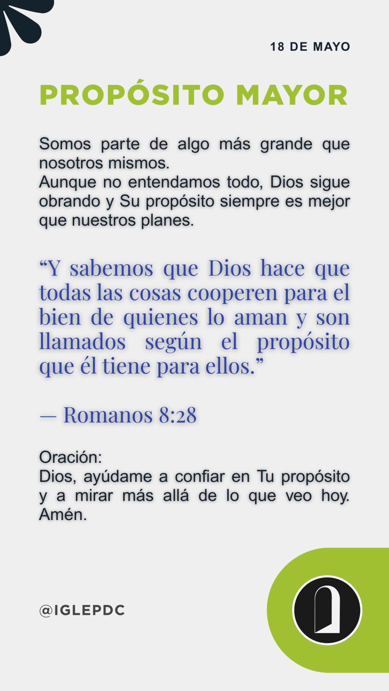 Devocional - 18 de Mayo