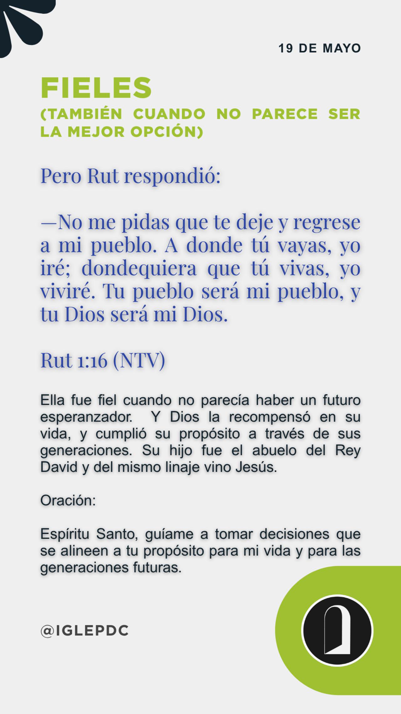 Devocional - 19 de Mayo