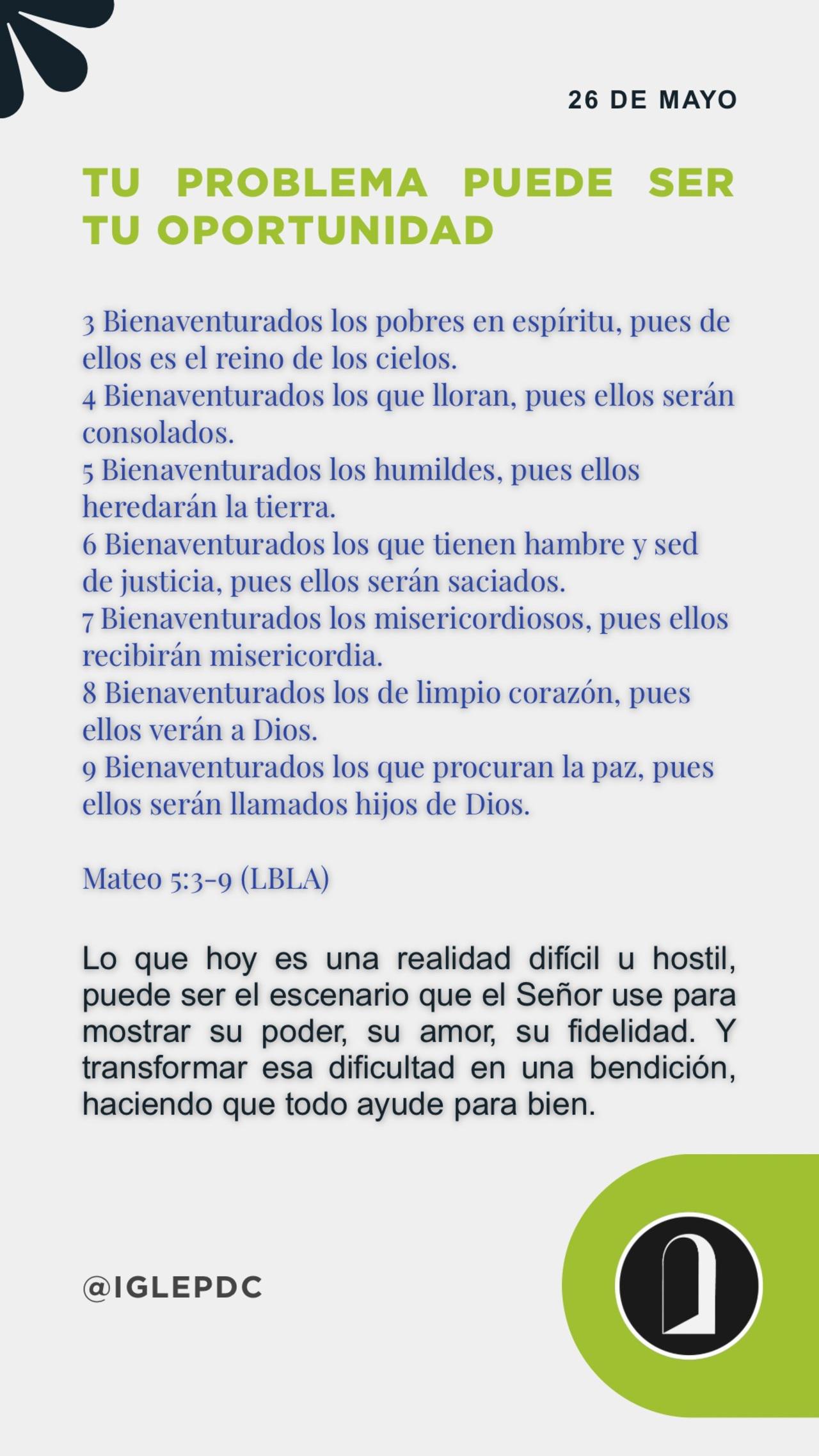 Devocional - 26 de Mayo