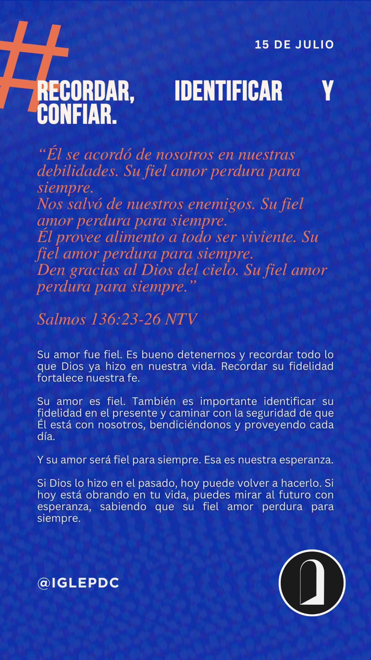 Devocional - 15 de Julio