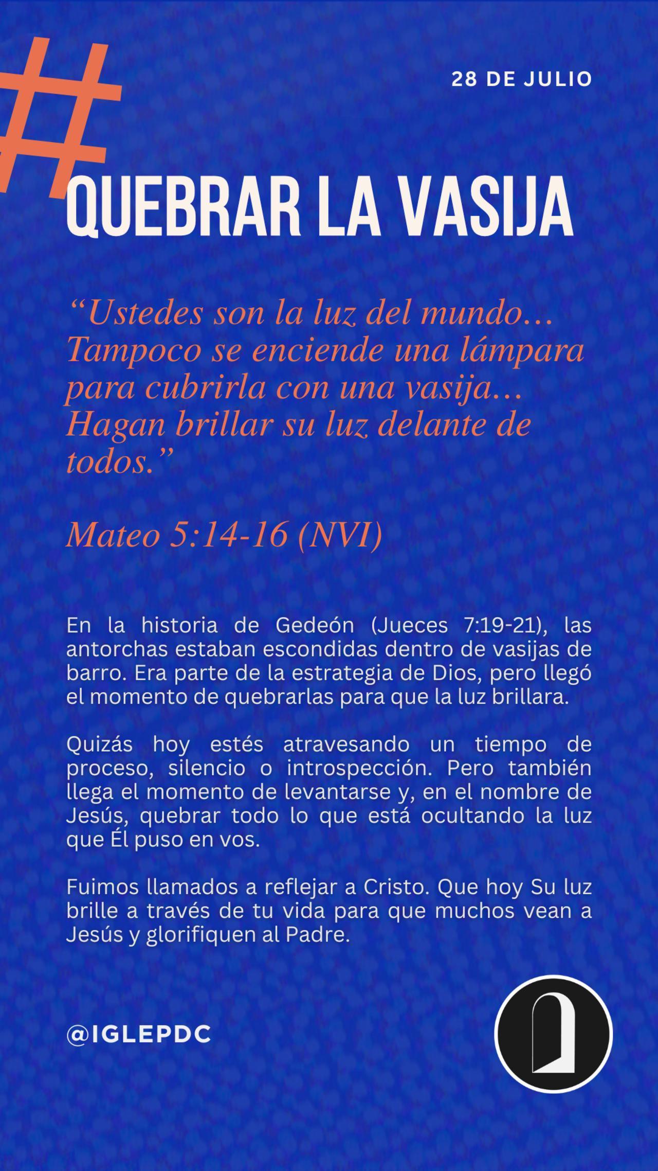 Devocional - 28 de Julio