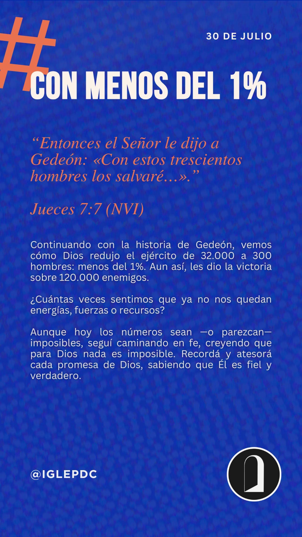 Devocional - 30 de Julio