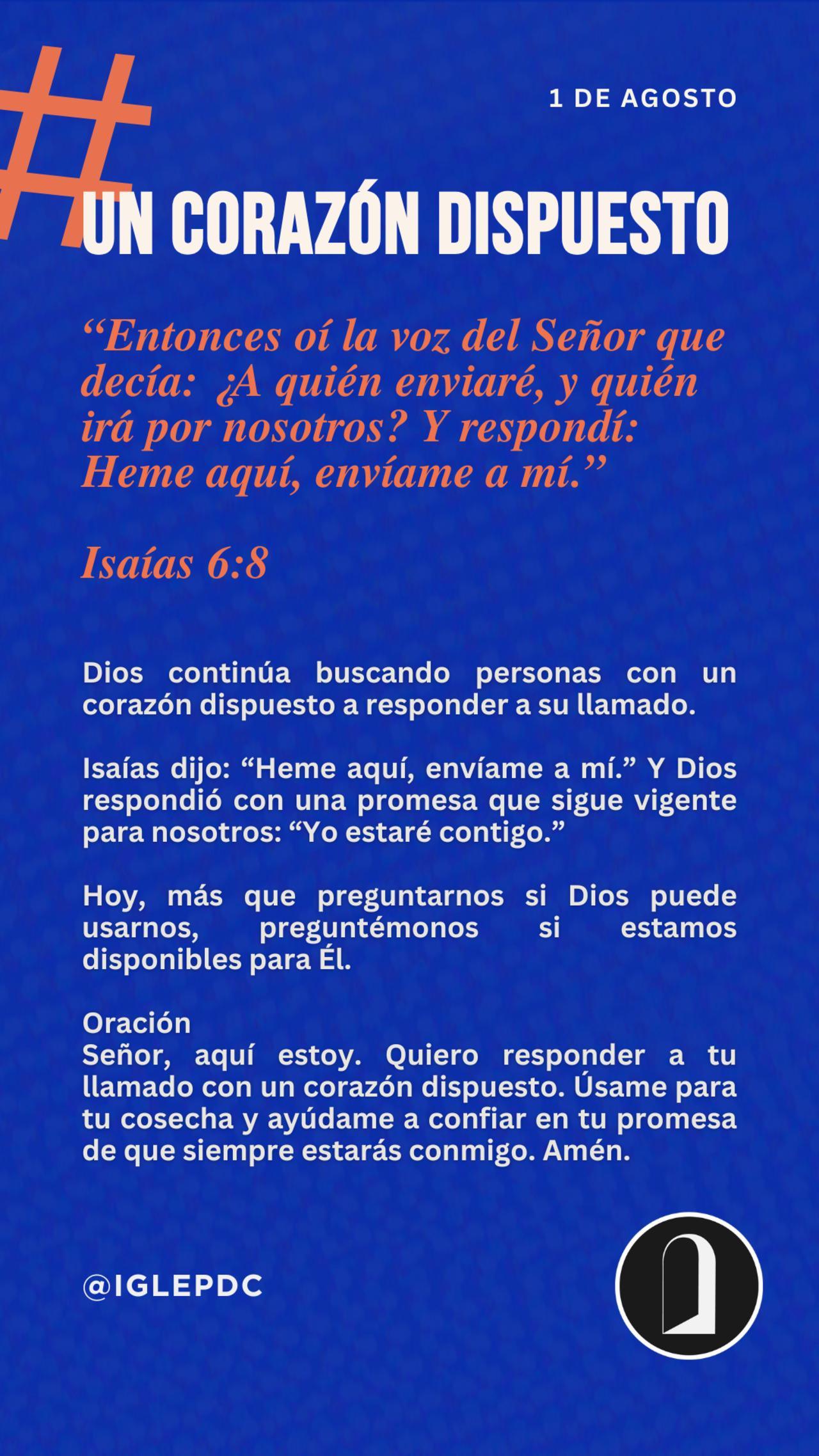 Devocional - 1 de Agosto