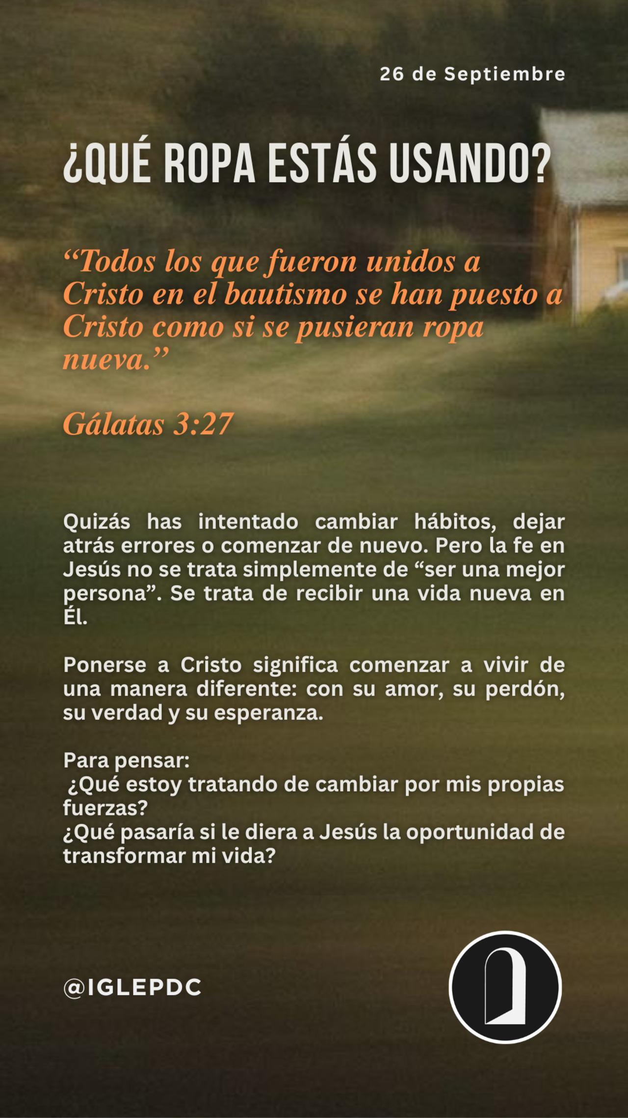 Devocional - 26 de Septiembre