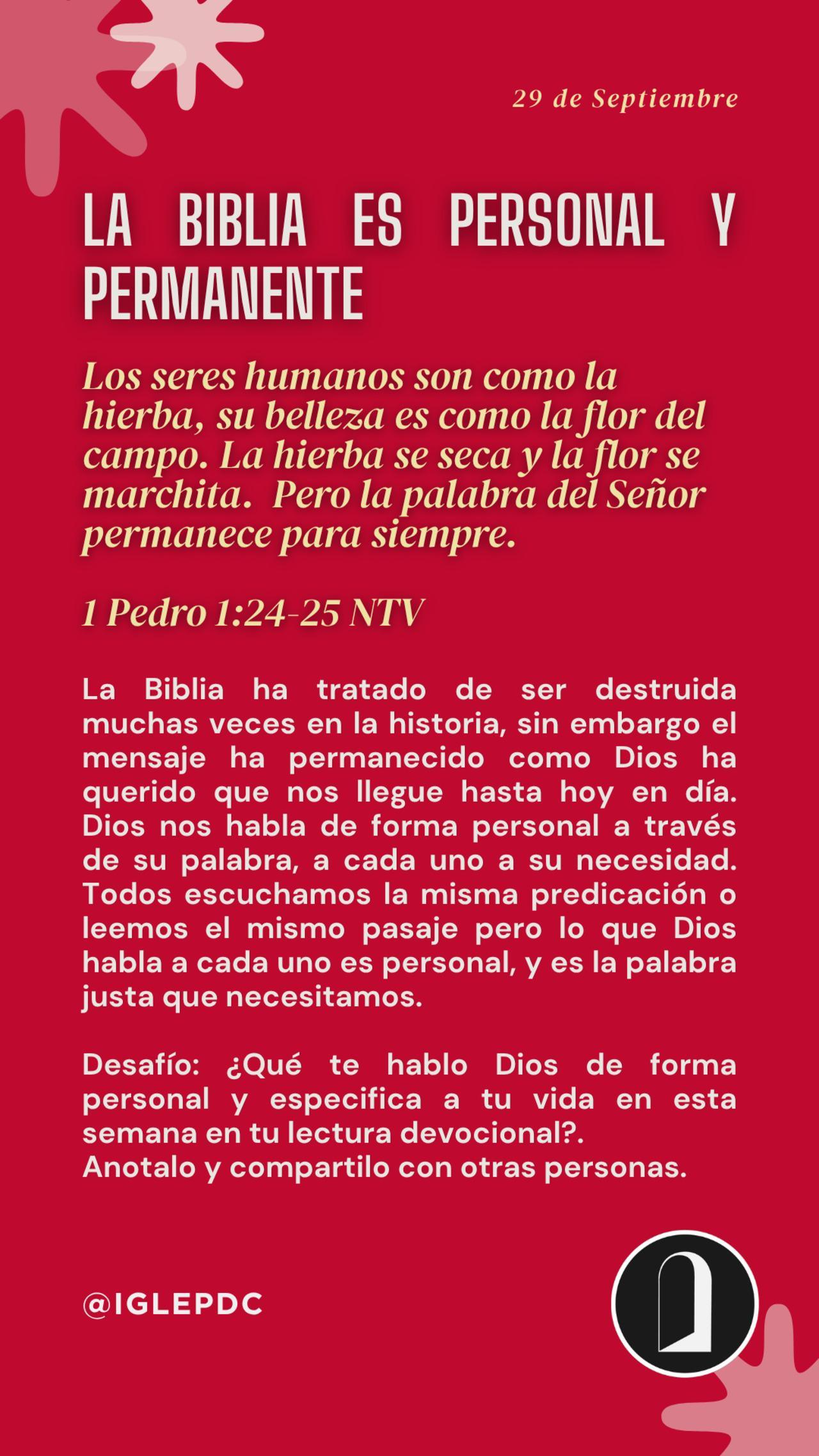 Devocional - 29 de Septiembre