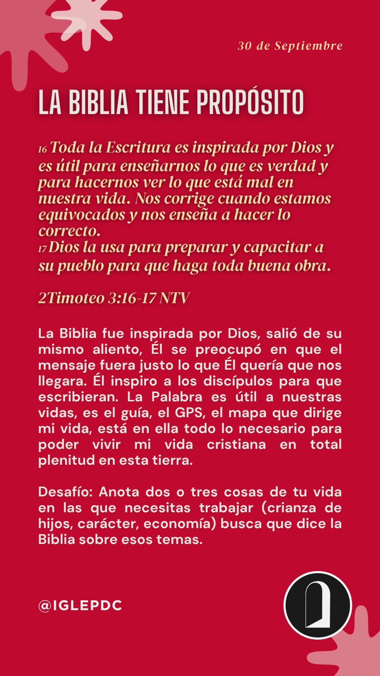 Devocional - 30 de Septiembre