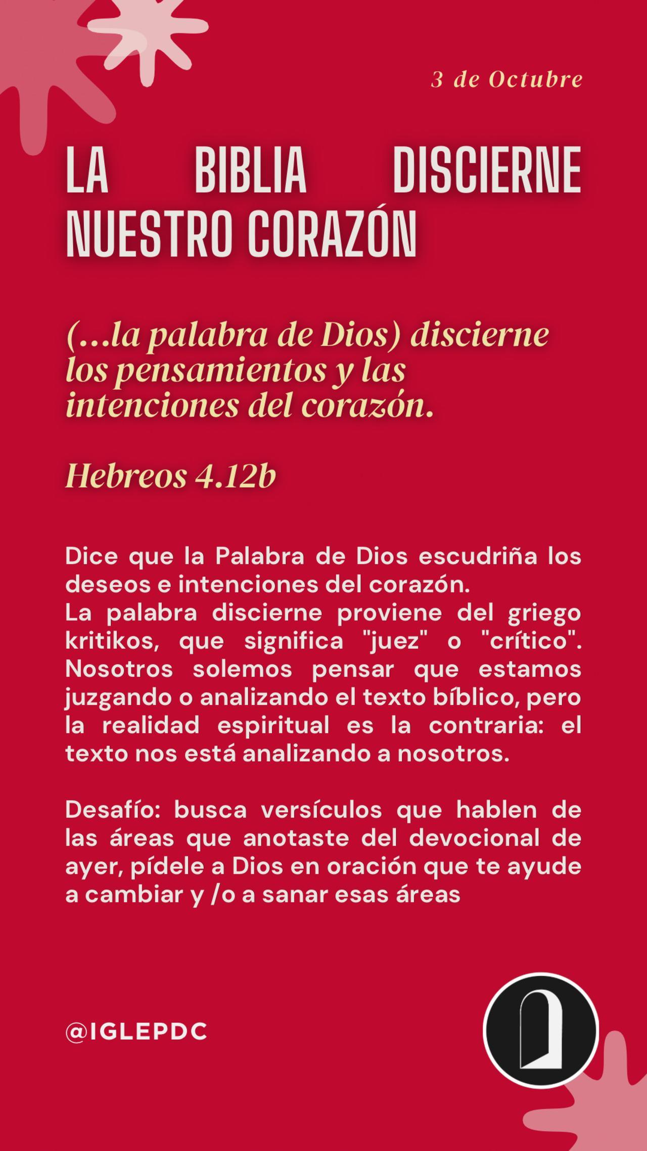 Devocional - 3 de Octubre