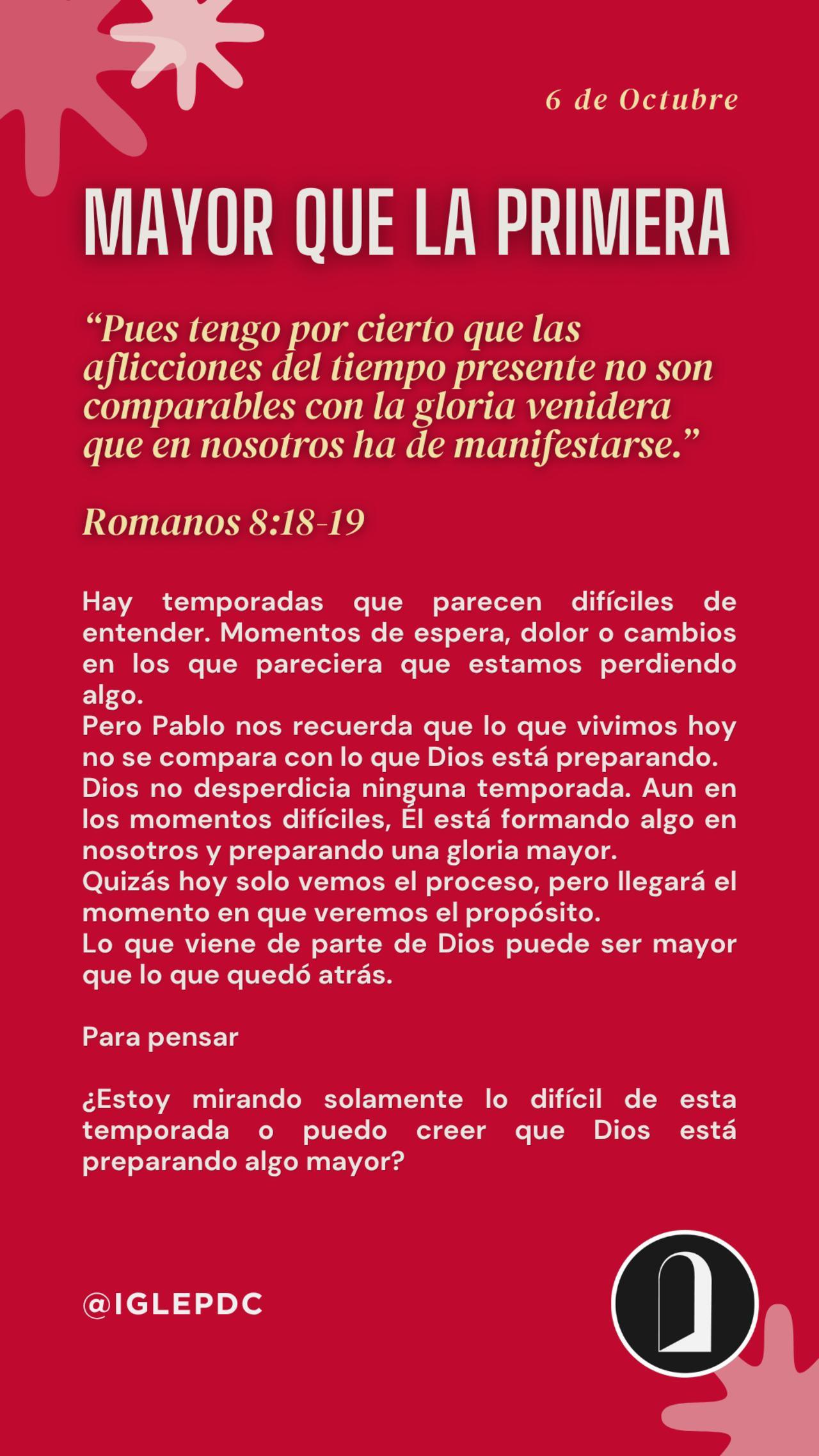 Devocional - 6 de Octubre