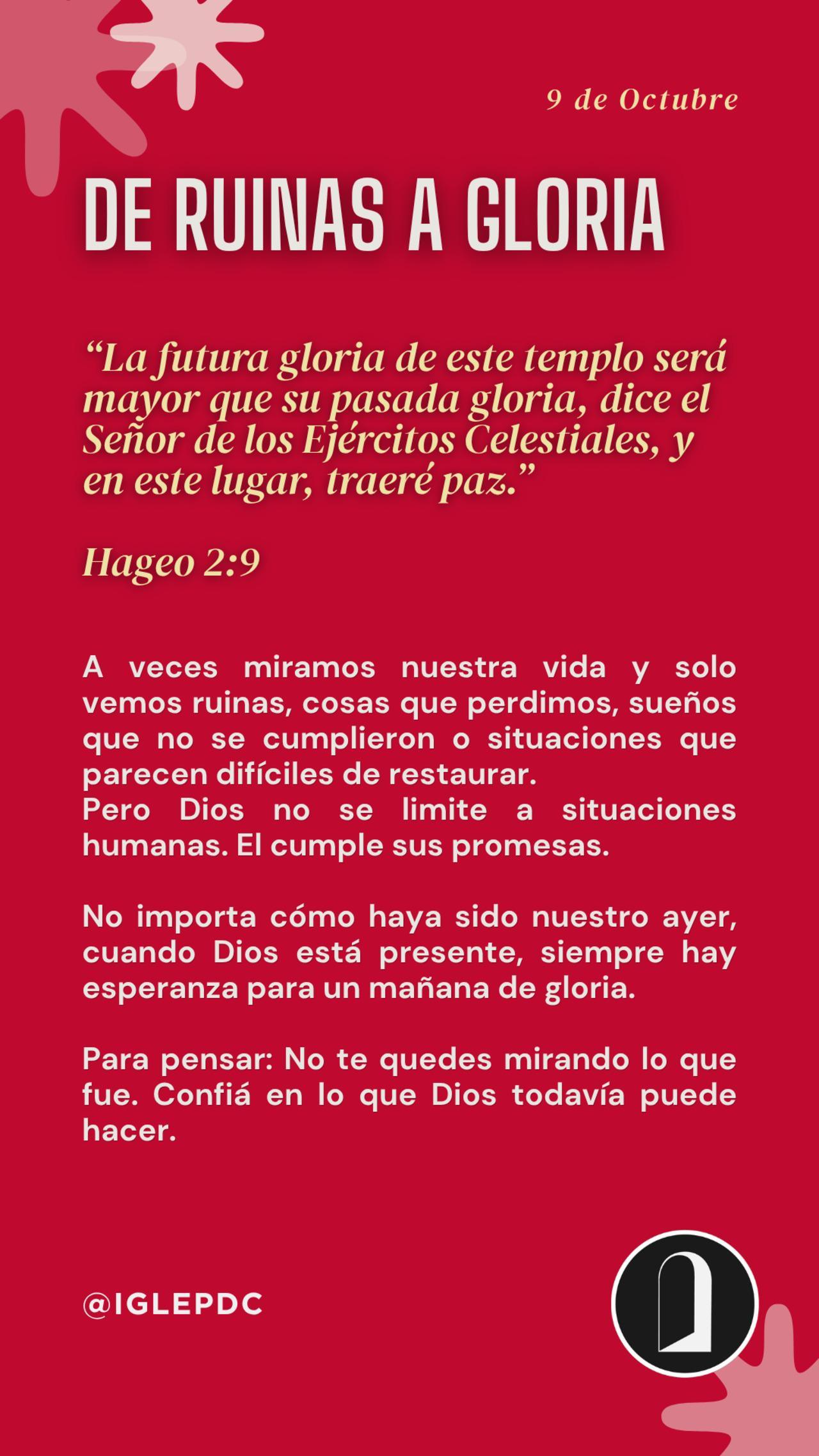 Devocional - 9 de Octubre