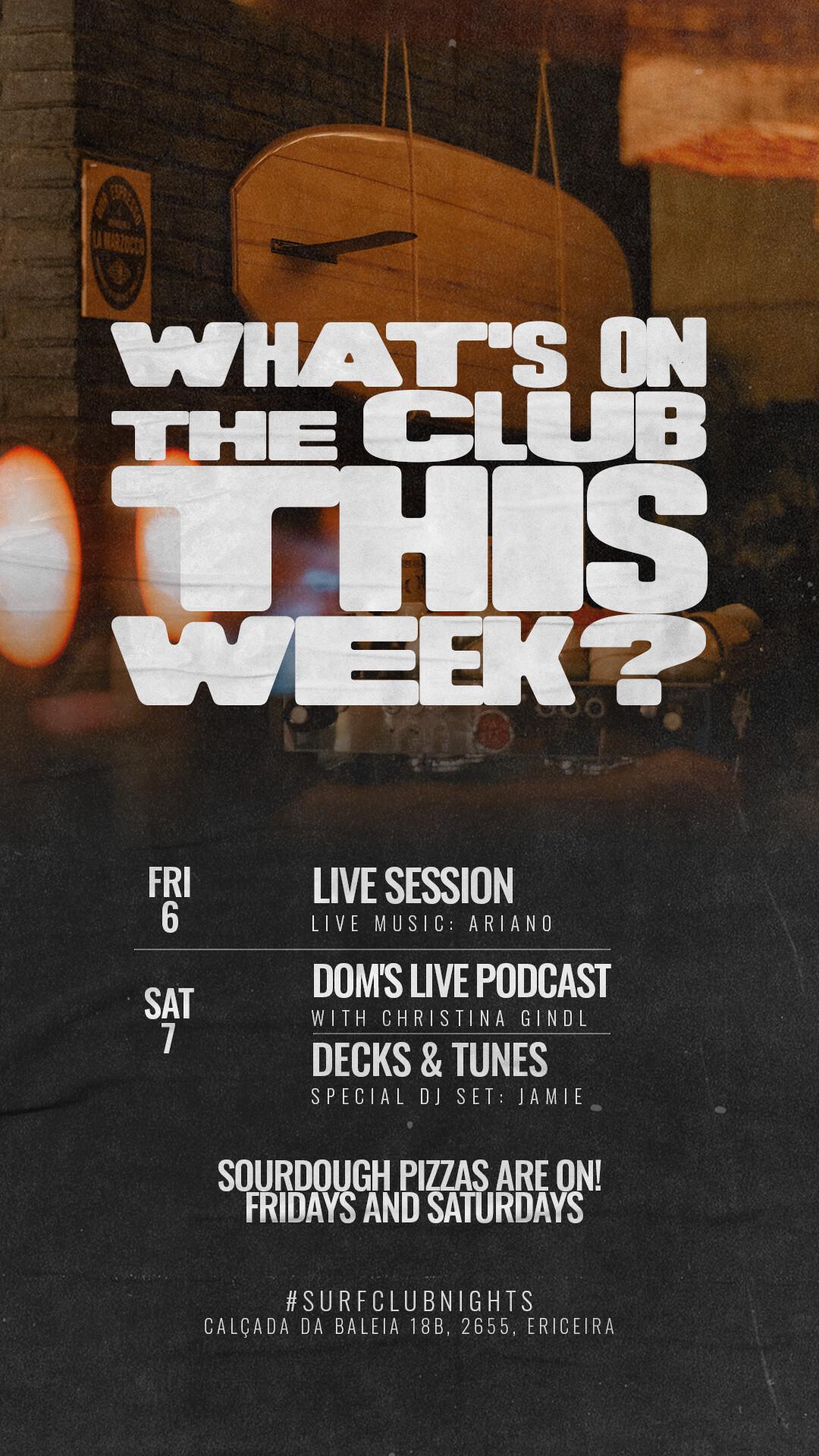 Saturday LIVE SESSION at Hurley Surf Club Ericeira Saturday LIVE SESSION at Hurley Surf Club Ericeira