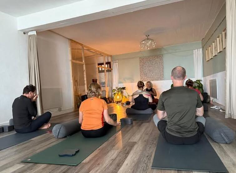 Yoga class at Sandhi House Yoga class at Sandhi House