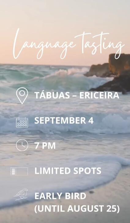 Language tasting at Tábuas Beach Bar Language tasting at Tábuas Beach Bar
