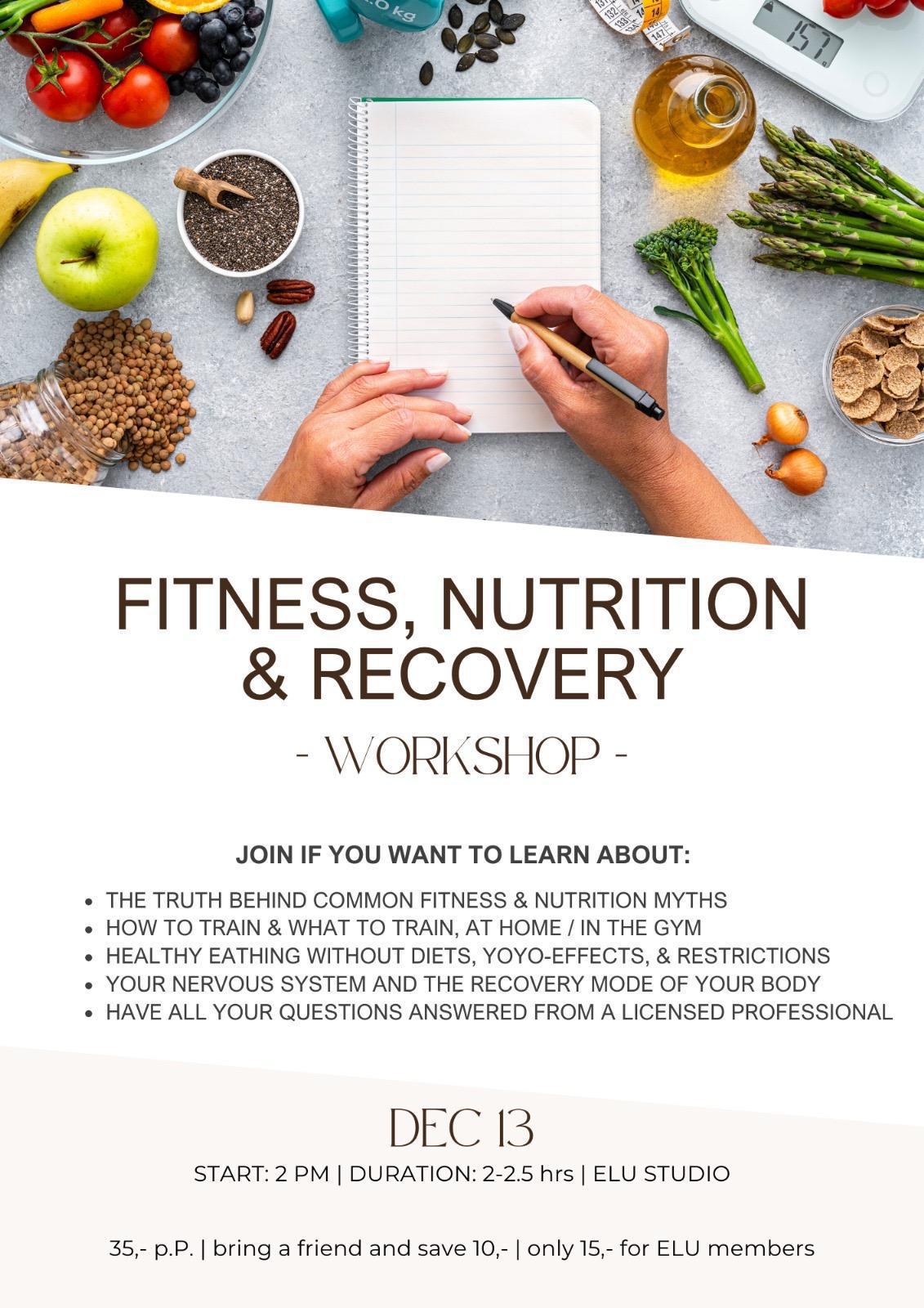 Fitness, Nutrition & Recovery Workshop